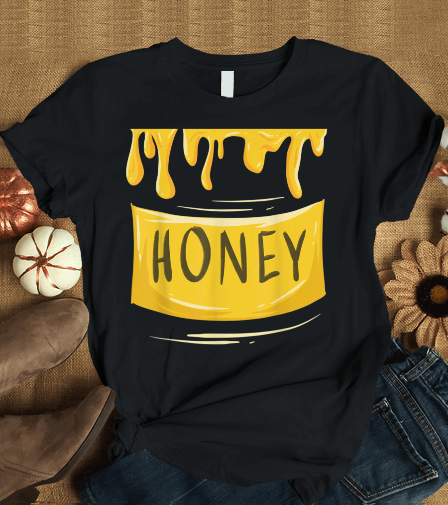 Cool Sweet Honey Honeypot Lazy DIY Dripping Honey T-Shirt