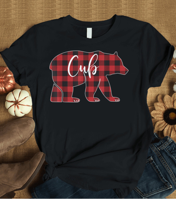 T-Shirt: Cub Bear Buffalo Plaid PJs Matching Group Family T-Shirt Cub Bear Buffalo Plaid PJs Matching Group Family T-Shirt