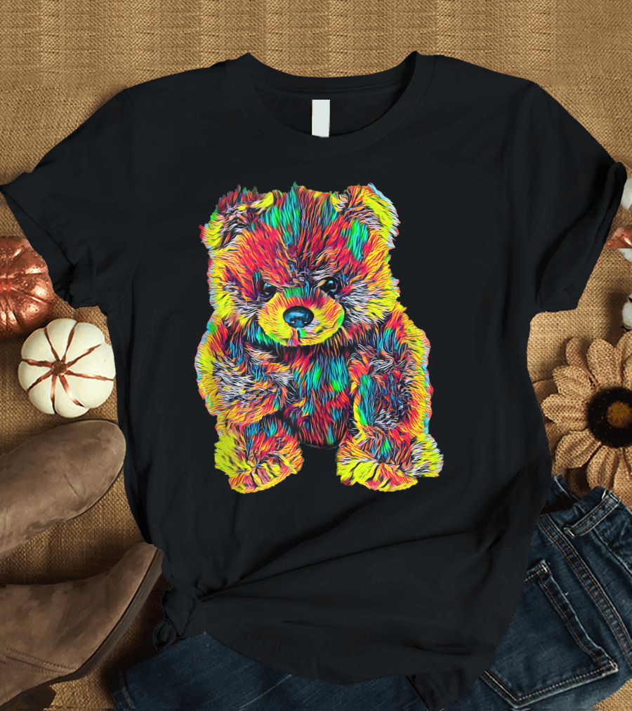 Cute Vibrant Multicolor Teddy Bear T-Shirt