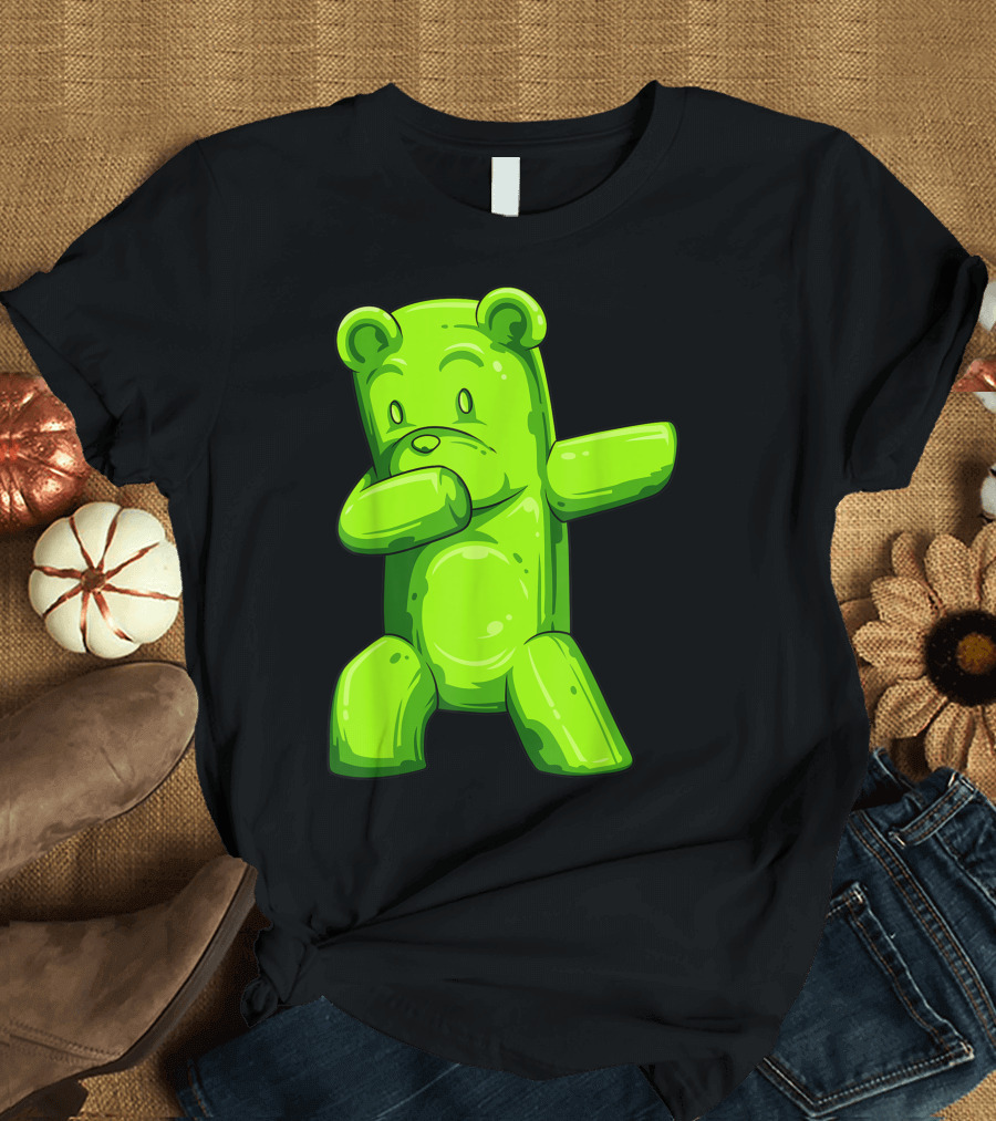 Dabbing Gummy Bear Dab Dance Cartoon T-Shirt