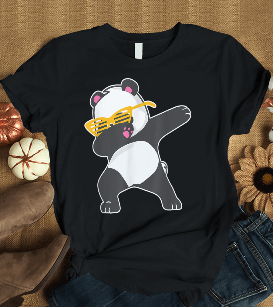 Panda Dab with Yellow Sunglasses T-Shirt