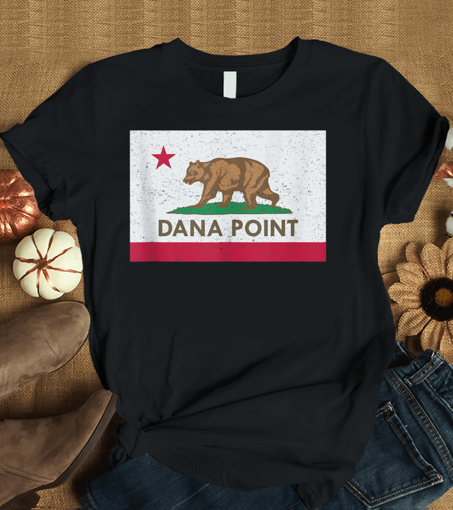 Dana Point California Vintage Bear Flag T-Shirt