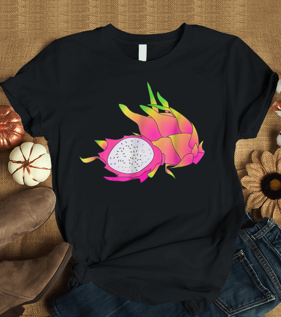 Dragon Fruit Pitaya Tropical Fruit Vibrant Neon T-Shirt