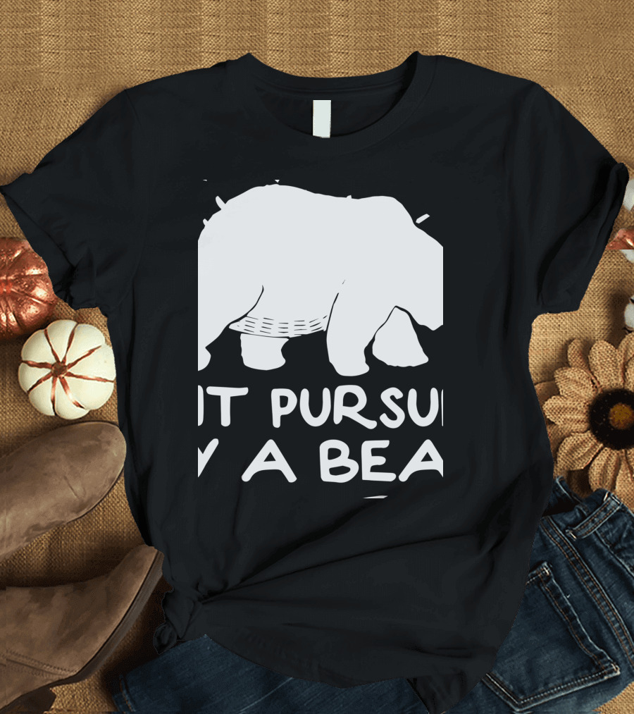 Exit Pursued By A Bear Shakespeare Winter Scene T-Shirt
