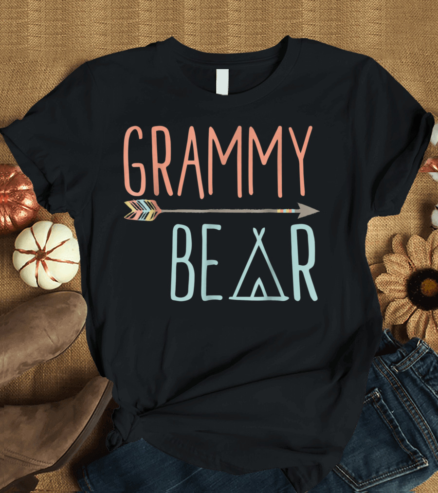 GRAMMY BEAR Grandma Grandpa Arrow Teepee T-Shirt