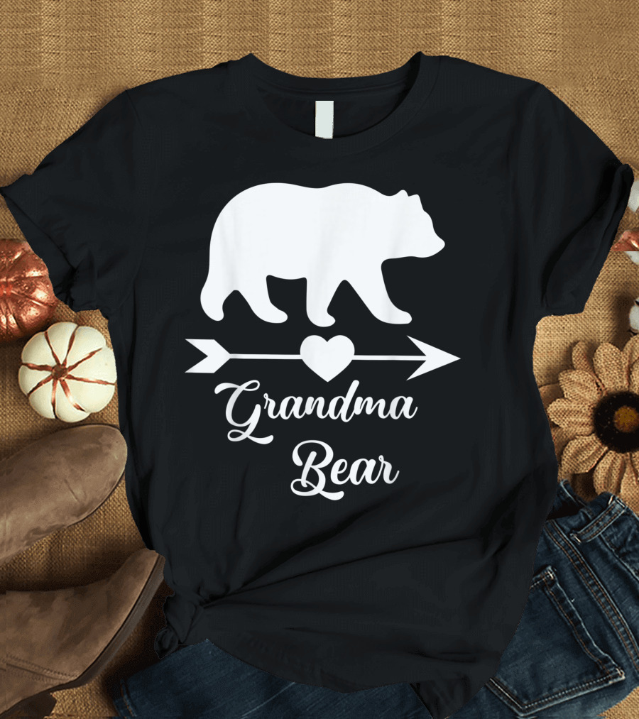 Grandma Bear Heart Arrow T-Shirt