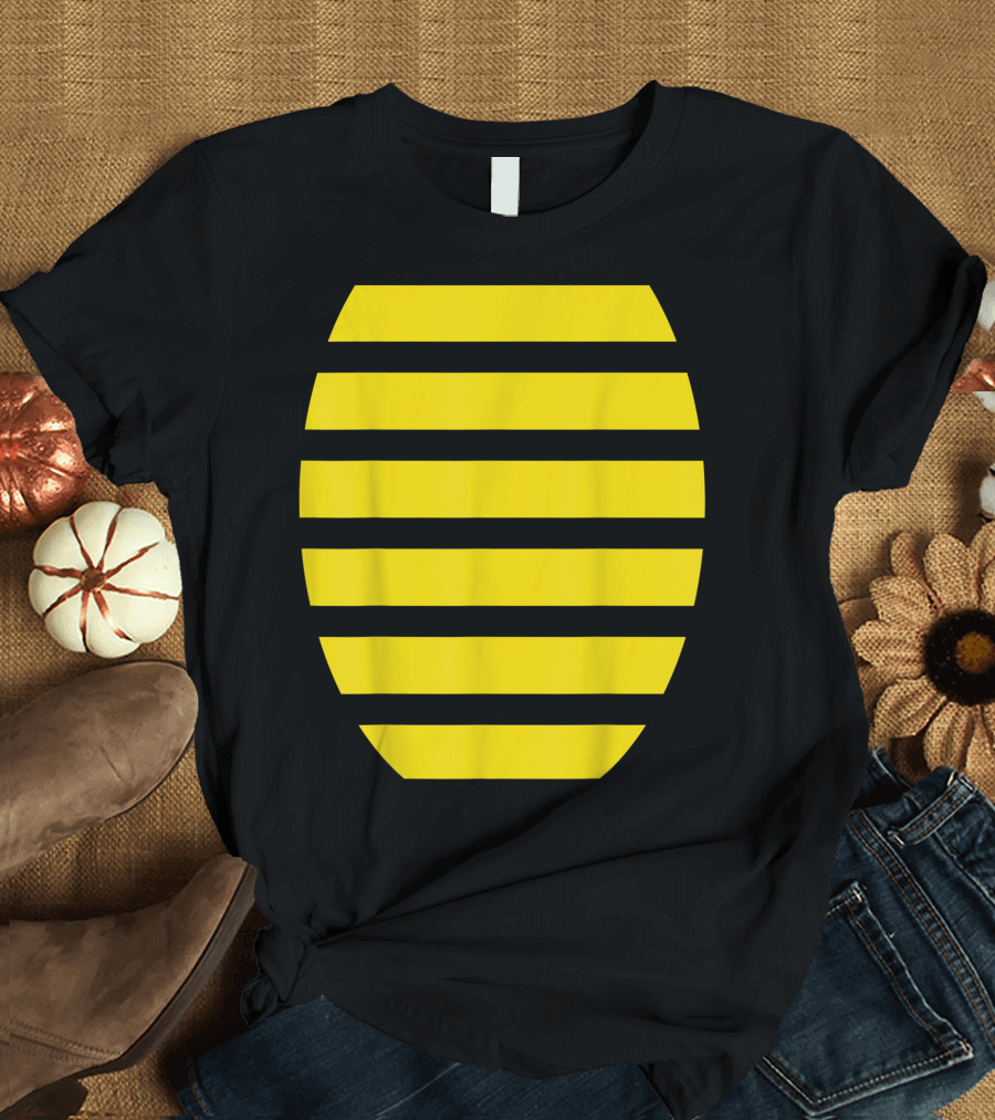 Halloween Adult Kids Bumblebee Costume Striped Bee T-Shirt