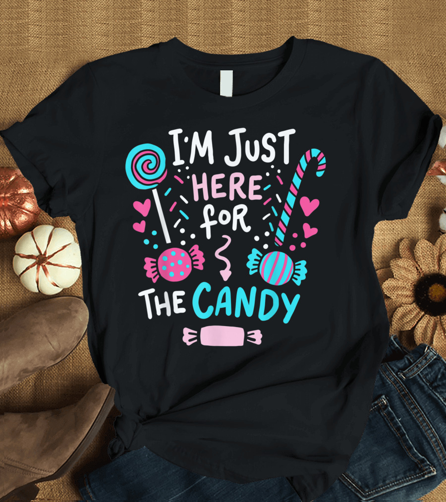 I'm Just Here for the Candy Halloween Lollipop T-Shirt