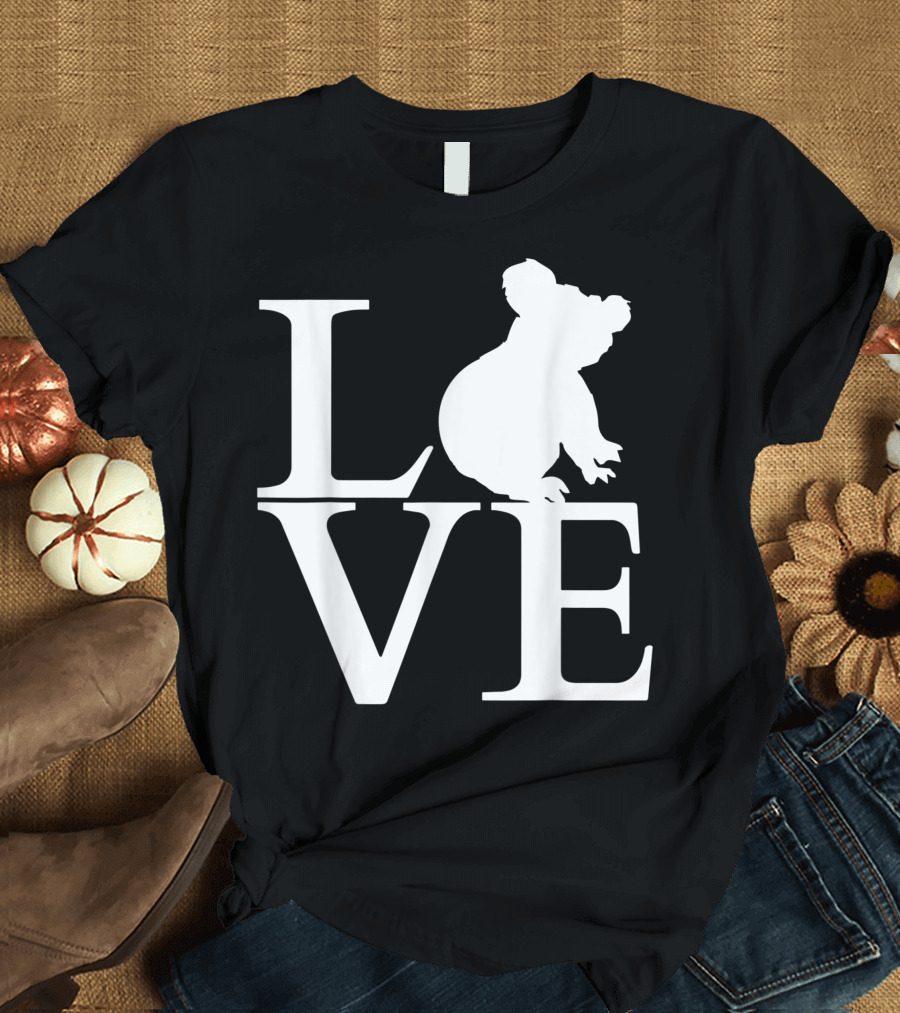 Koala Bear Love Silhouette I Love Koalas T-Shirt