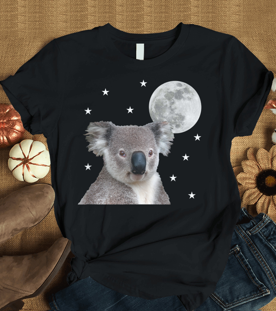 Koala Bear Moon and Stars Space Cute Animal Lover T-Shirt