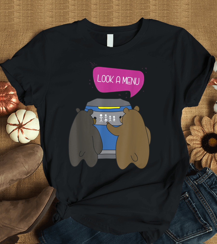 Look A Menu Bear Camping Space Capsule T-Shirt