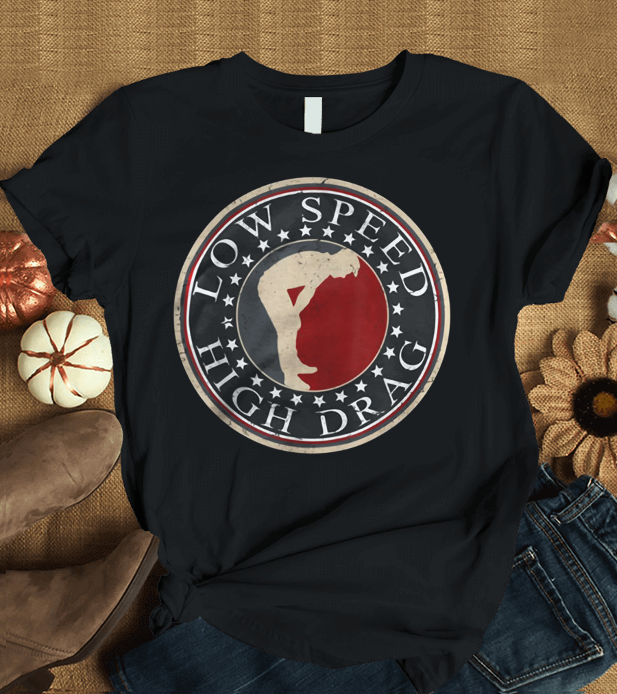 Low Speed High Drag Bent Over Circle with Stars T-Shirt