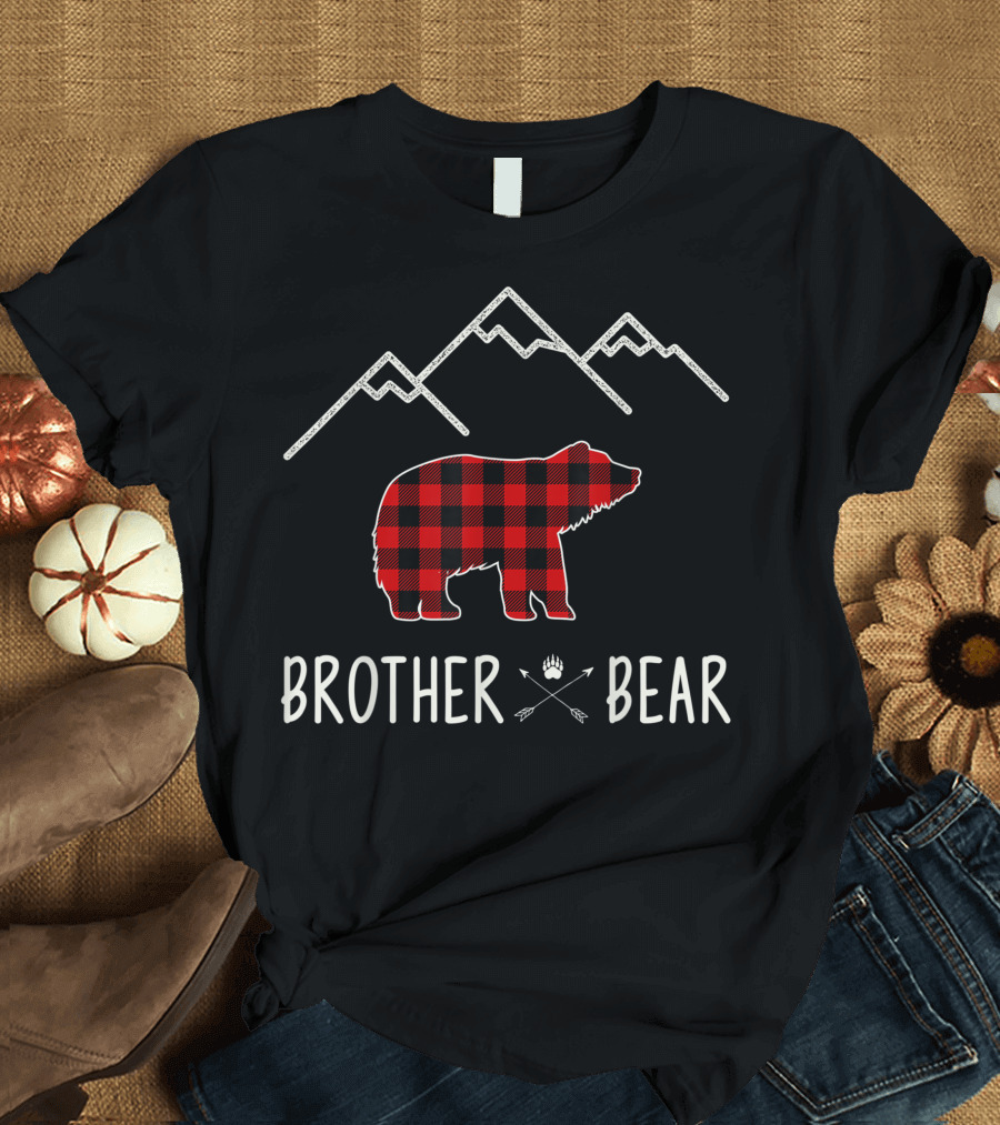 Brother Bear Buffalo Plaid Mountains T-Shirt