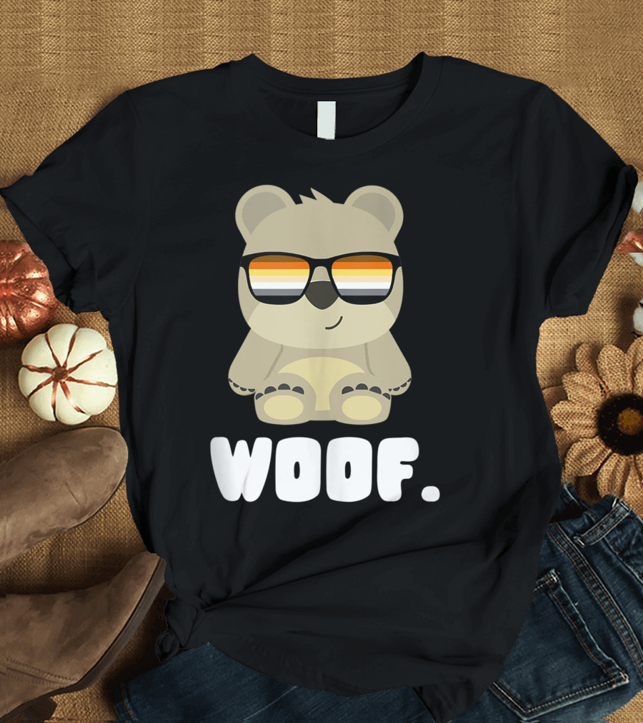 Woof Mens Gay Bear with Sunglasses T-Shirt
