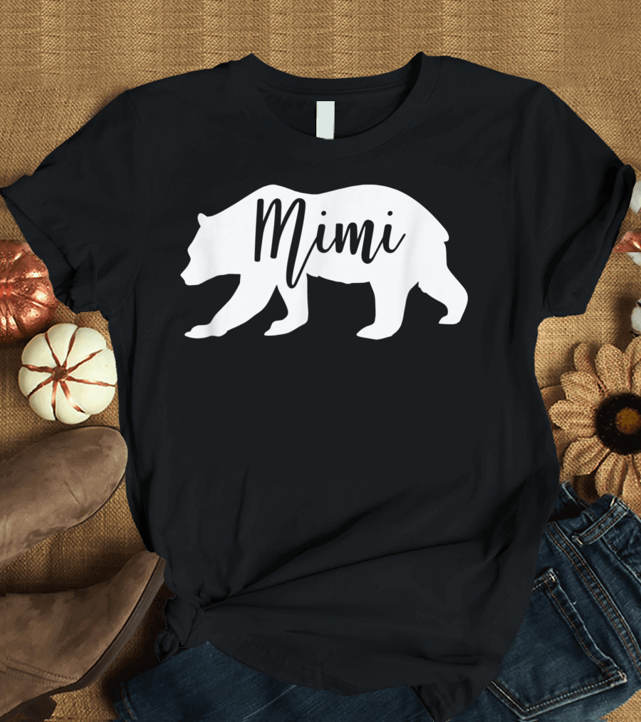 Mimi Script Inside Walking Bear T-Shirt