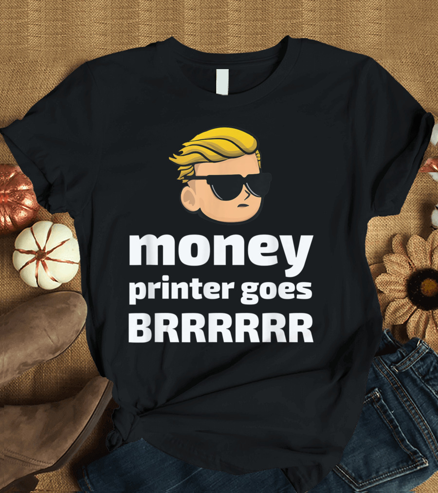 Money Printer Goes Brrr WallStreetBets Meme Character T-Shirt