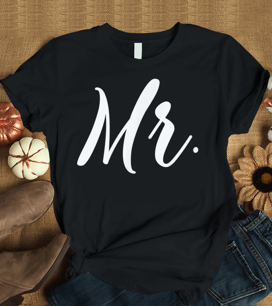 Mr And Mrs Couples Honeymoon Set Mr Print T-Shirt