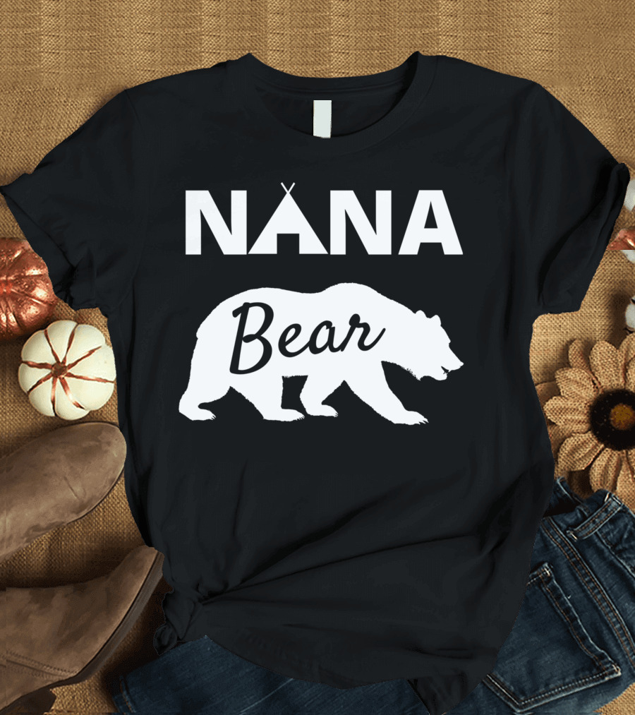 Nana Bear Mama Bear Papa Bear Family Teepee T-Shirt