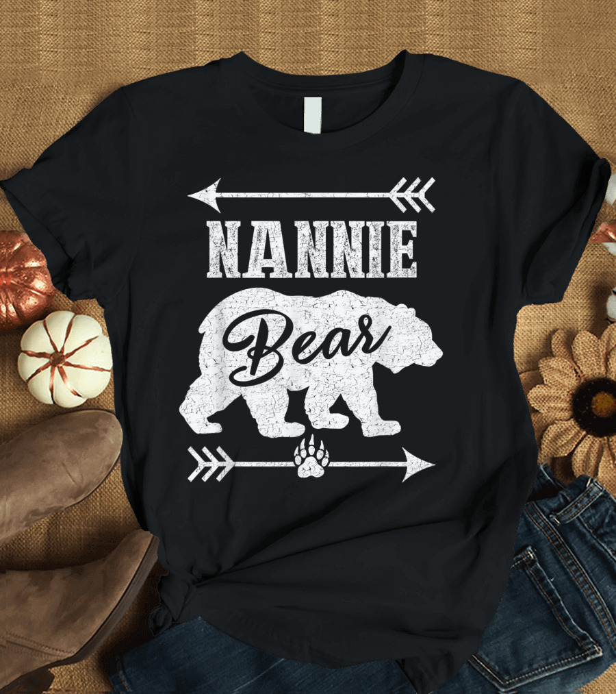 Nannie Bear Arrow Pawprint Bear T-Shirt