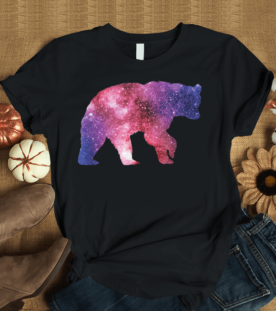 Outerspace Cosmos Bear Galaxy T-Shirt