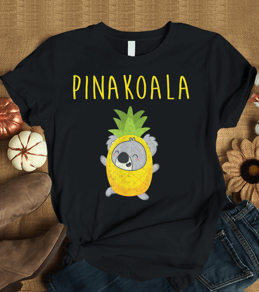 Pinakoala Koala Pineapple Costume Cute Cartoon Fun T-Shirt