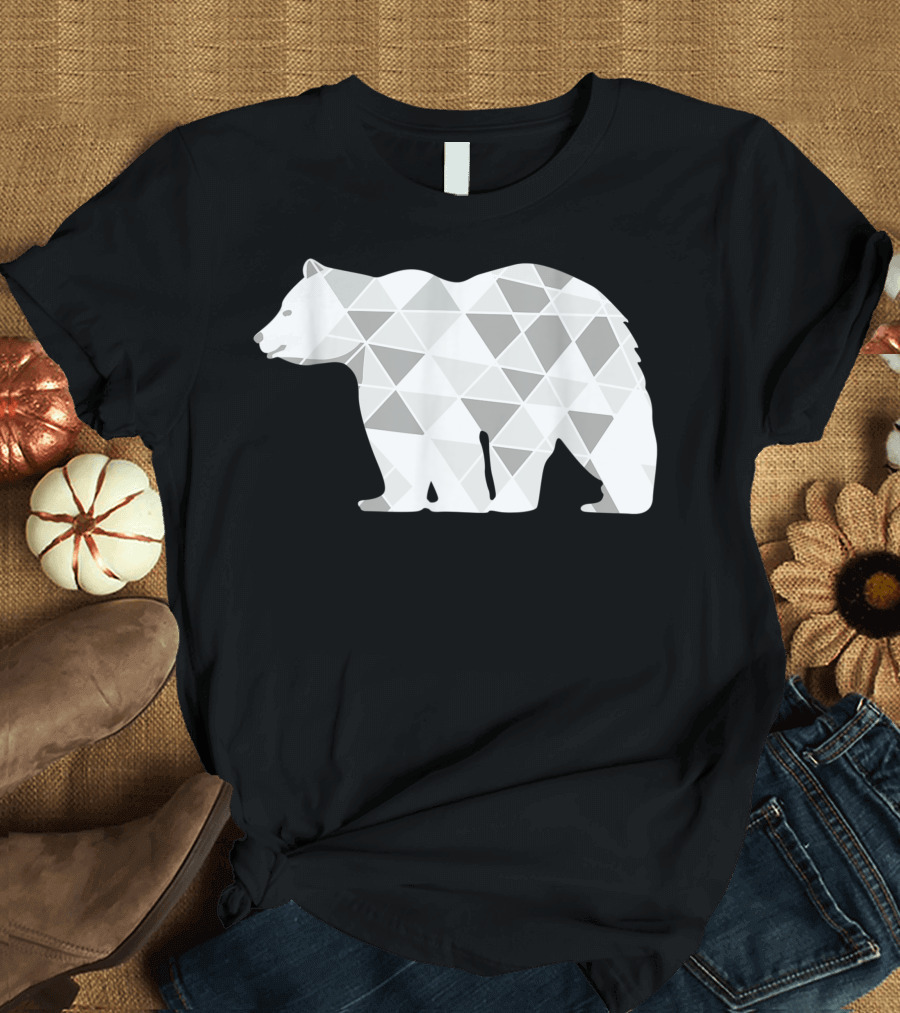 Polar Bear Geometric North Pole T-Shirt
