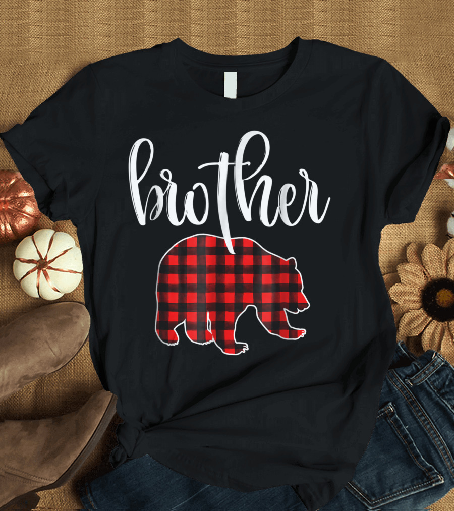 Brother Bear Red Plaid Matching Family Buffalo T-Shirt