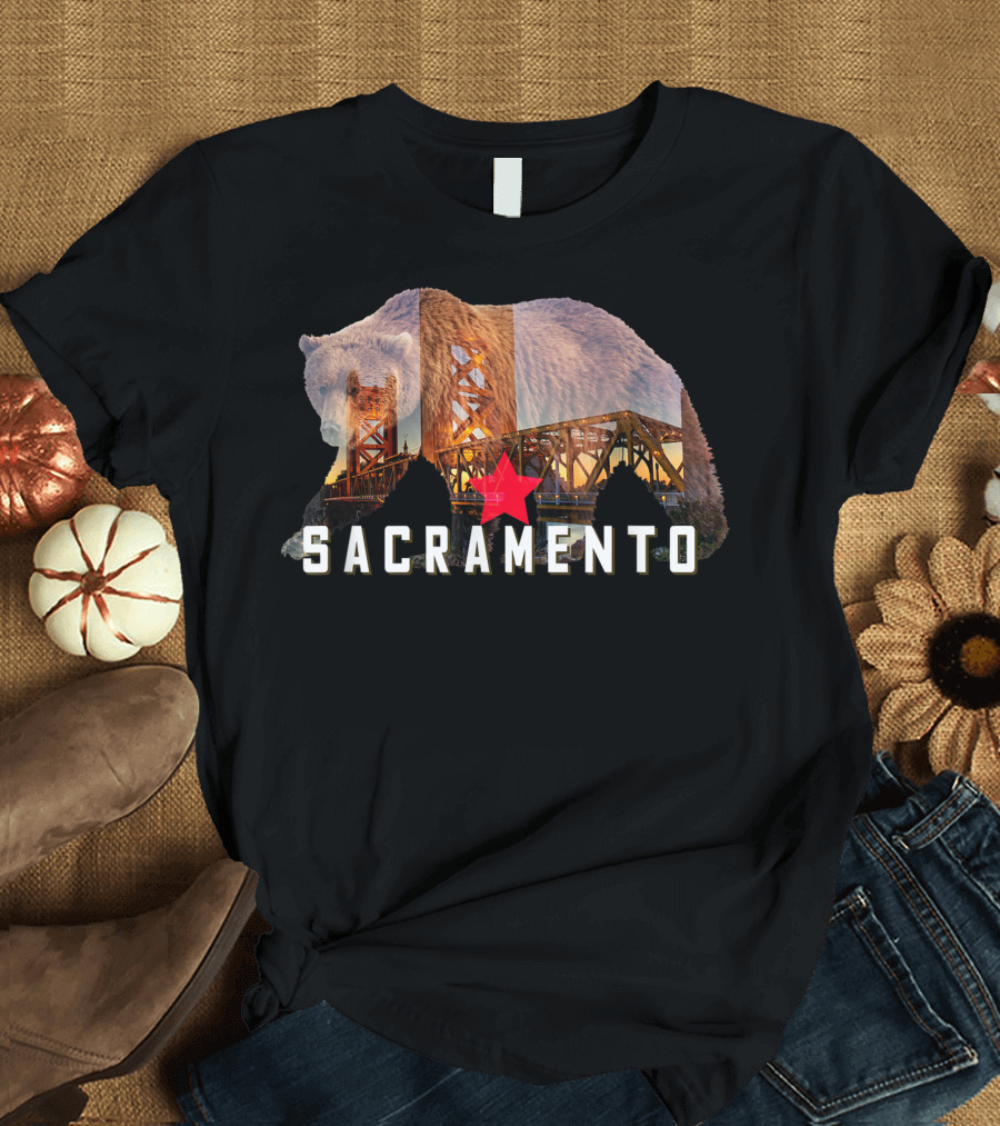 Sacramento California State Bear Bridge Souvenir T-Shirt