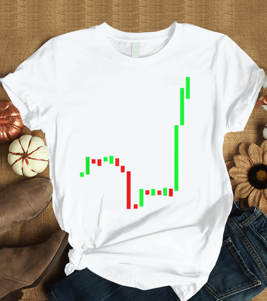 Buy Sell Stock Trading Pips Candlestick Chart T-Shirt