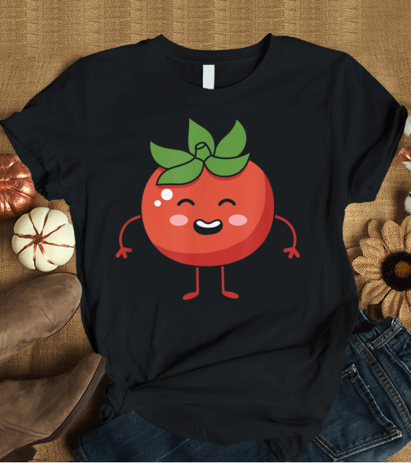 T-Shirt: Tomato Fruit Tomato Lovers Happy Cartoon Tomato T-Shirt Tomato Fruit Tomato Lovers Happy Cartoon Tomato T-Shirt