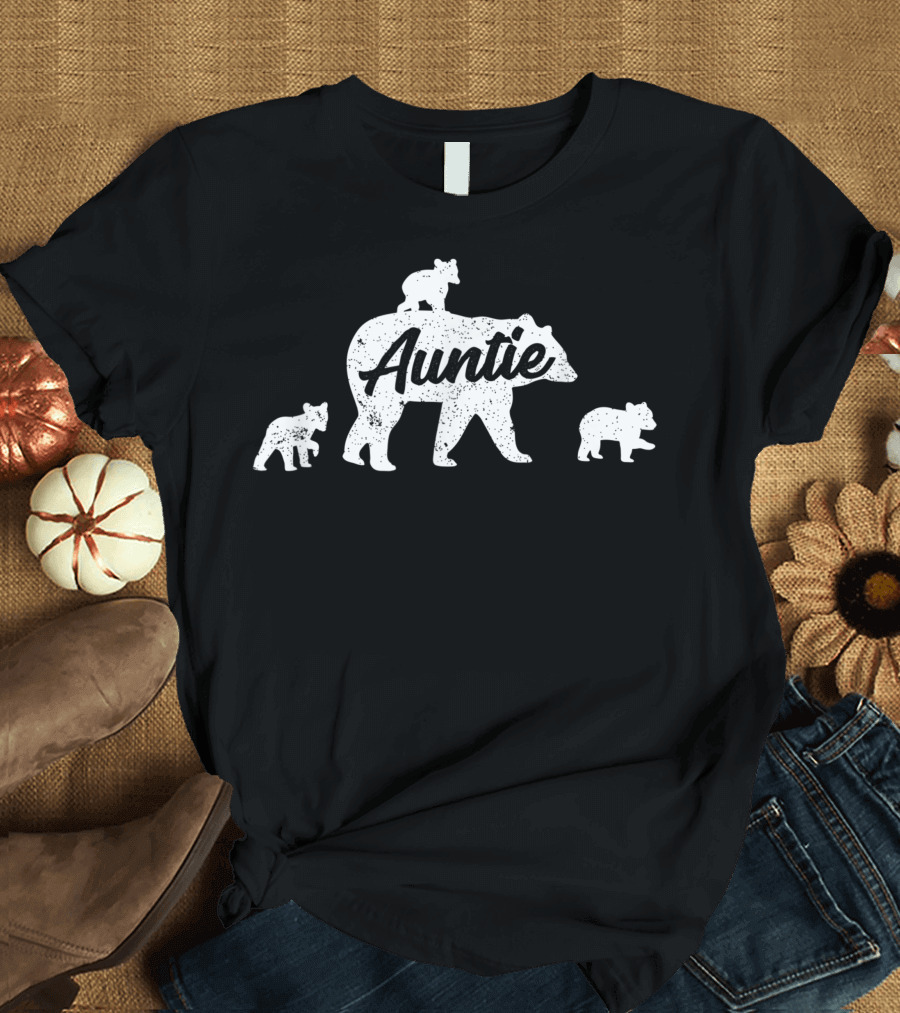 Auntie Bear with Three Cubs T-Shirt