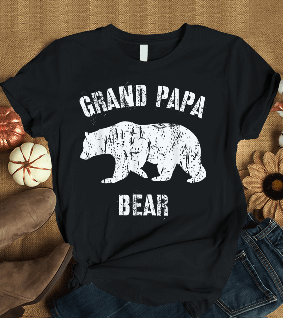 Grand Papa Bear Vintage Grandpa Grandfather T-Shirt