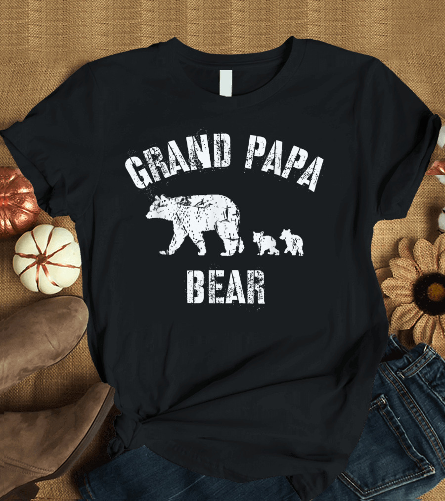Vintage Grand Papa Bear with Two Cubs T-Shirt