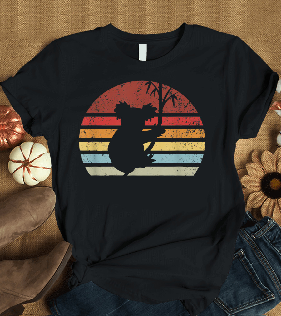 Vintage Koala Love Retro Silhouette Boy Girl Birthday T-Shirt