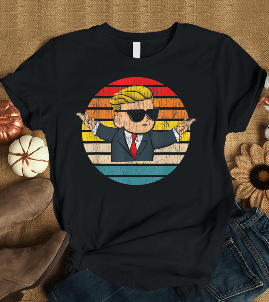 Wallstreetbets WSB Hodl Stonks Tendies Retro Sunset T-Shirt