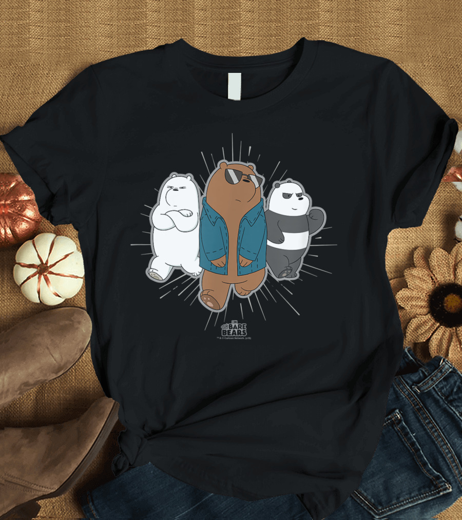 We Bare Bears Cool Style Jacket Hoodie Grizz Panda Ice Bear T-Shirt