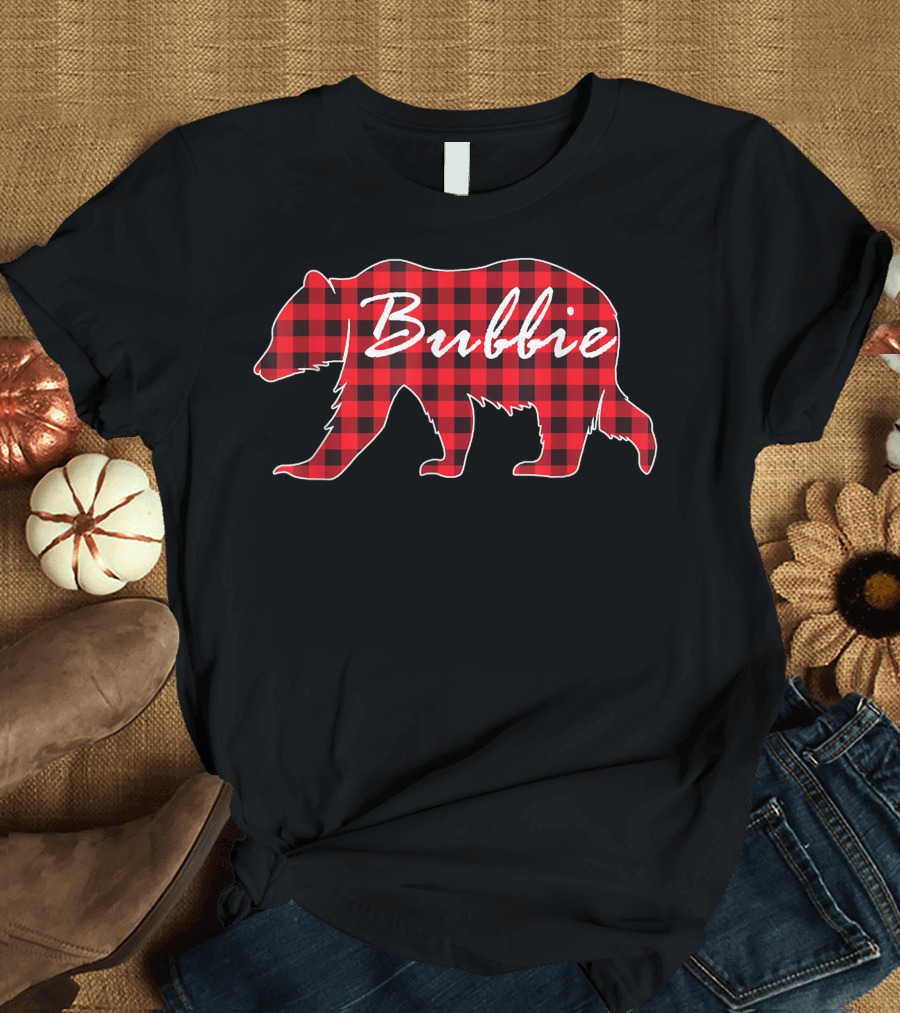 Bubbie Red Plaid Bear T-Shirt