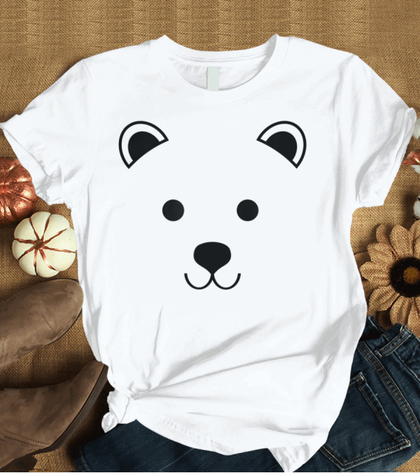 T-Shirt: Animal Lover Cute Baby Polar Bear Face T-Shirt Animal Lover Cute Baby Polar Bear Face T-Shirt
