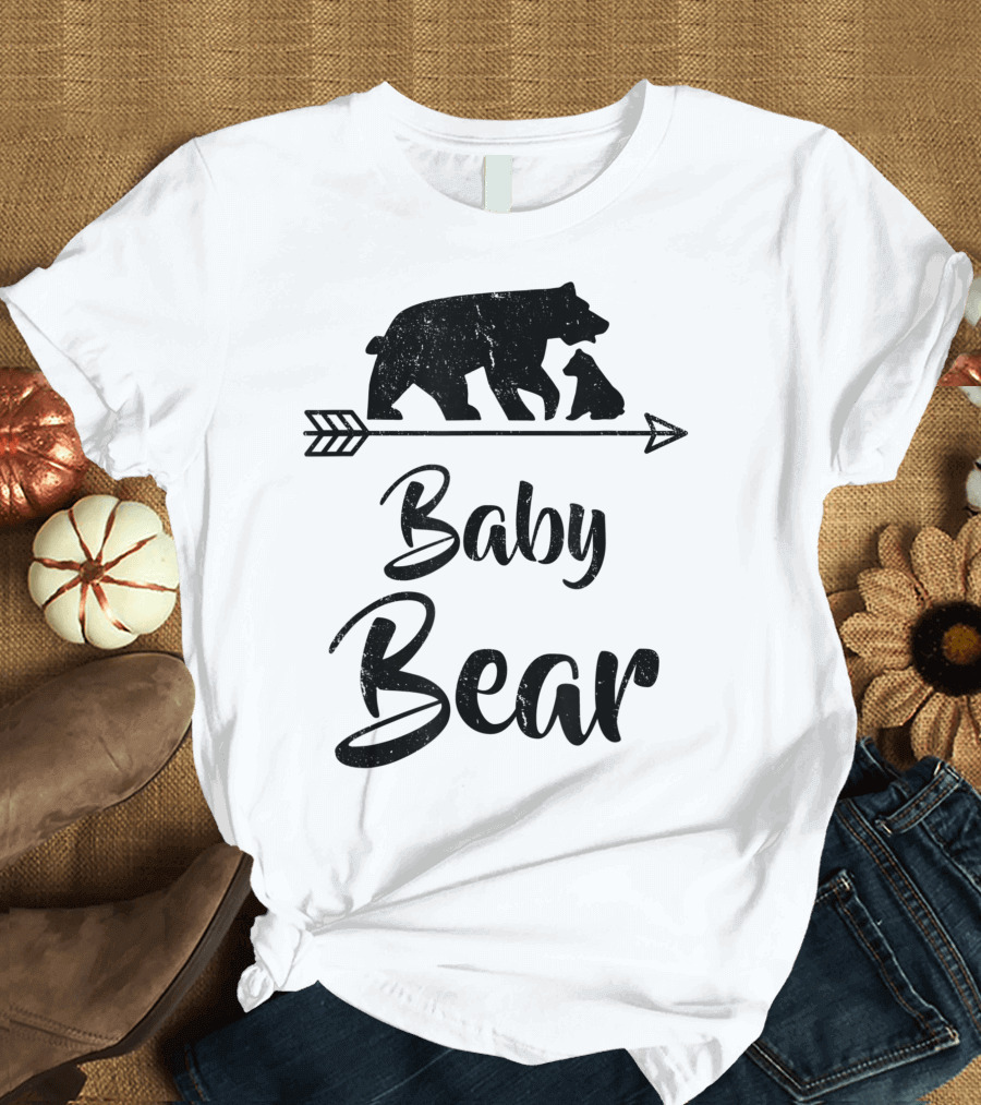 Baby Bear Arrow Silhouette with Mother and Cub T-Shirt