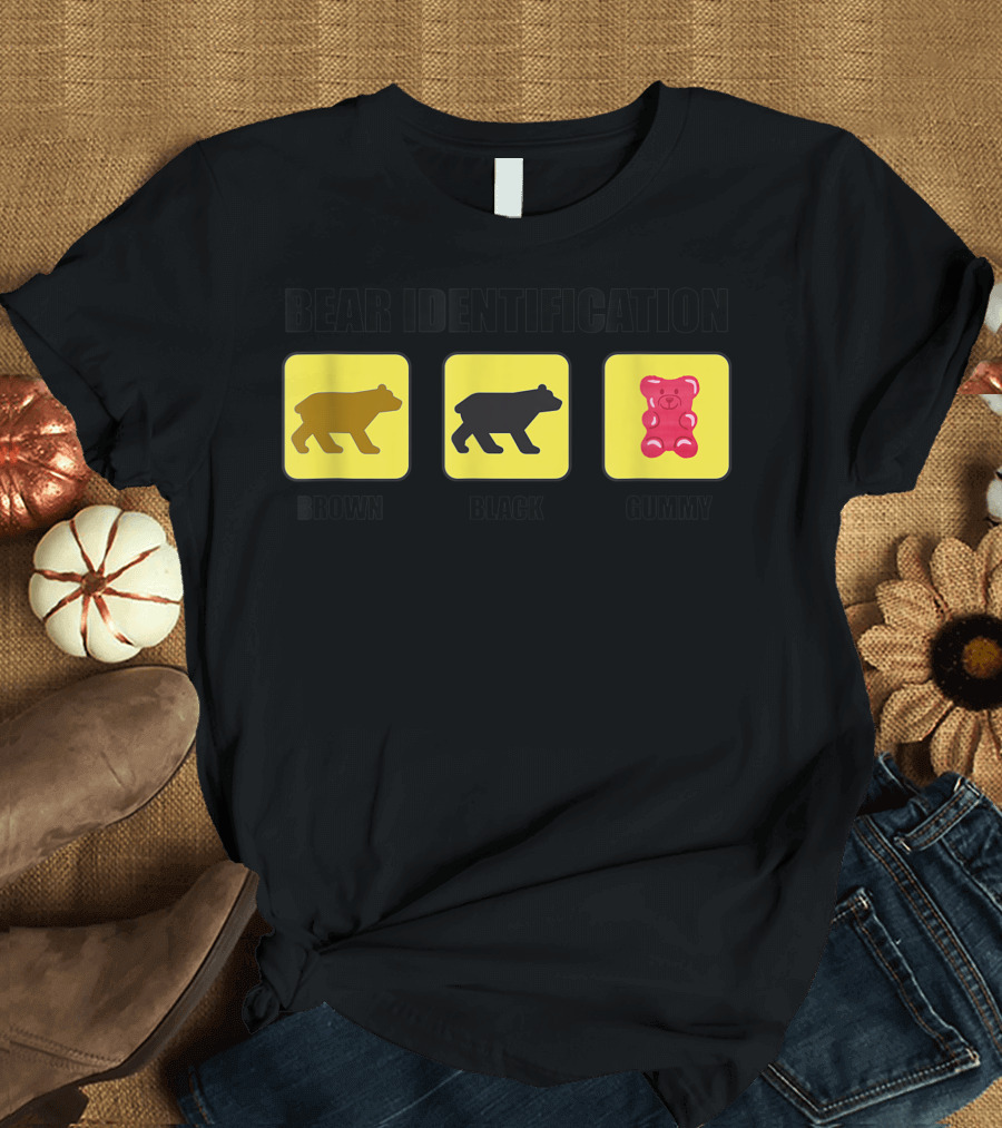 Bear Identification Brown Black Gummy T-Shirt