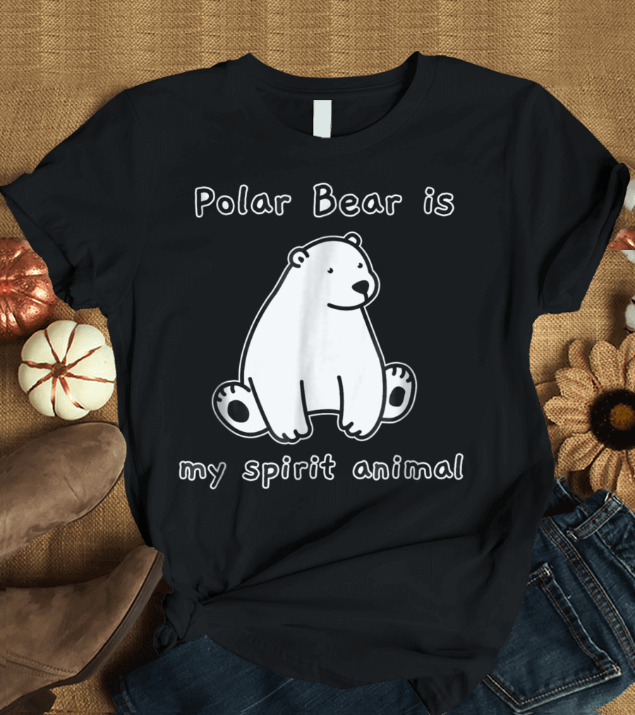 Polar Bear Is My Spirit Animal Cute Masco T-Shirt