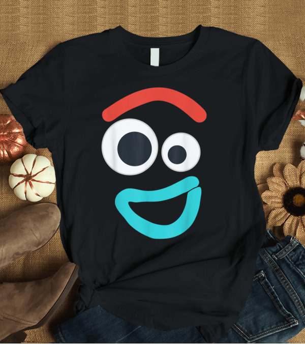 T-Shirt: Disney Pixar Toy Story 4 Forky Face Vibrant Expression T-Shirt Disney Pixar Toy Story 4 Forky Face Vibrant Expression T-Shirt