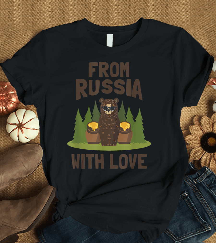 FROM RUSSIA WITH LOVE BEAR FOREST HONEY SCENE T-Shirt