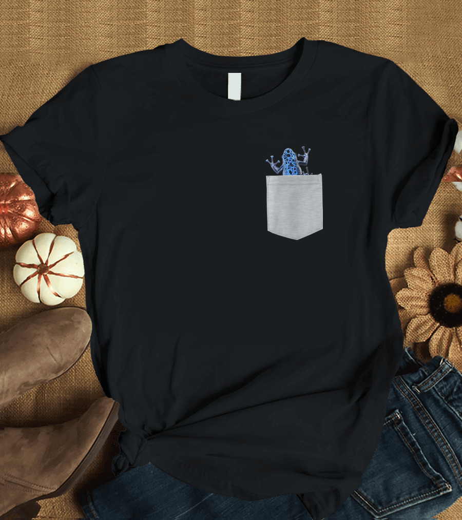 Animal In Your Pocket Poison Dart Frog Peeking Out T-Shirt