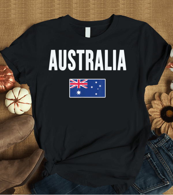 T-Shirt: Australia Australian Flag Souvenir Love T-Shirt Australia Australian Flag Souvenir Love T-Shirt