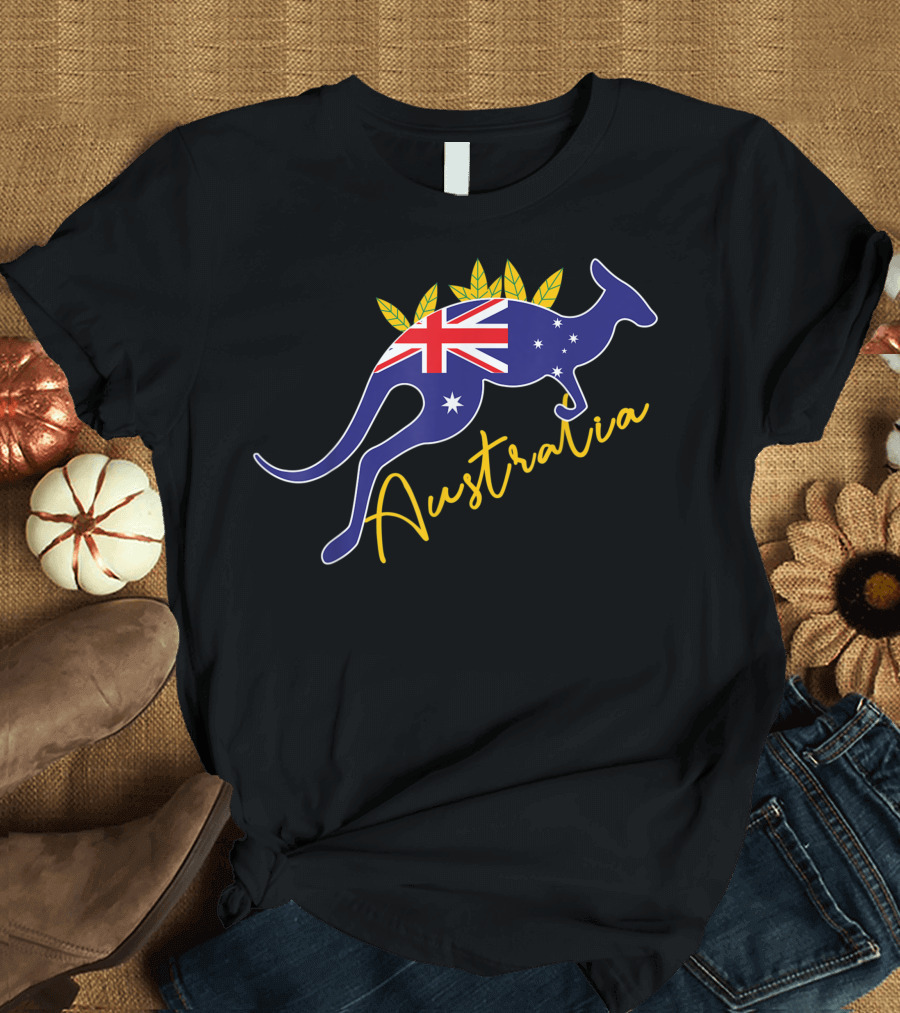 Australia Kangaroo Flag Australian Pride Souvenir T-Shirt