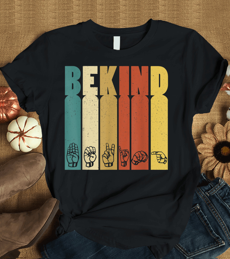 Autism Awareness Be Kind ASL Anti Bullying Boy Girl T-Shirt