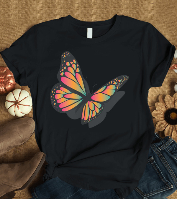 T-Shirt: Butterfly Aesthetic Rainbow Gradient I Butterfly Lover T-Shirt Butterfly Aesthetic Rainbow Gradient I Butterfly Lover T-Shirt