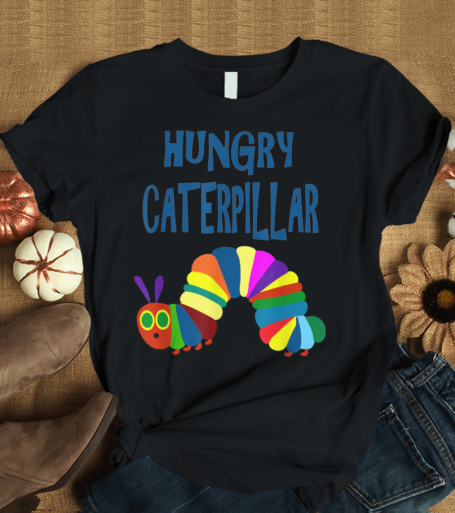 Hungry Caterpillar Colorful Insect Bugs Lover T-Shirt