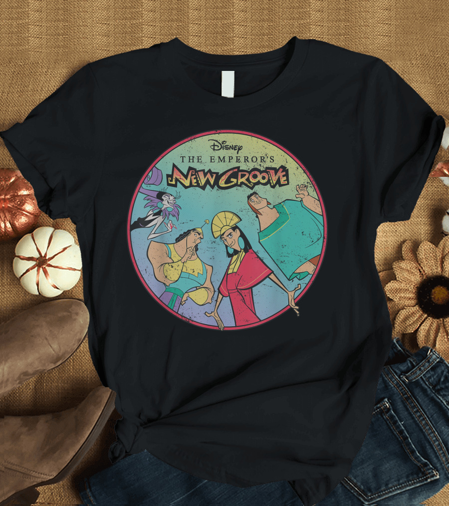 Disney The Emperor's New Groove Yzma Kuzco Pacha Kronk Characters T-Shirt